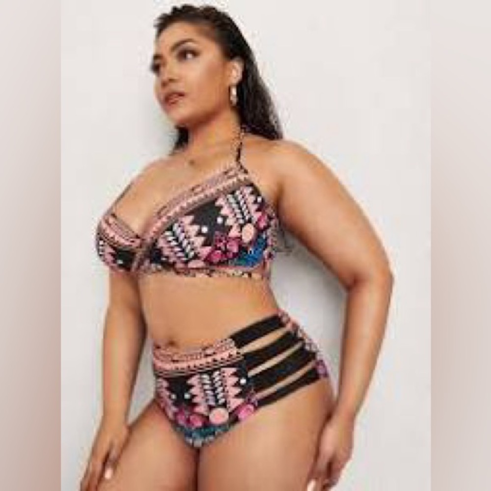 SHEIN plus-sized bikini swimsuit